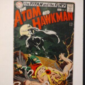 THE ATOM AND HAWKMAN # 43 Cover by Joe Kubert 1ST SILVER AGE GENTLEMAN GHOST